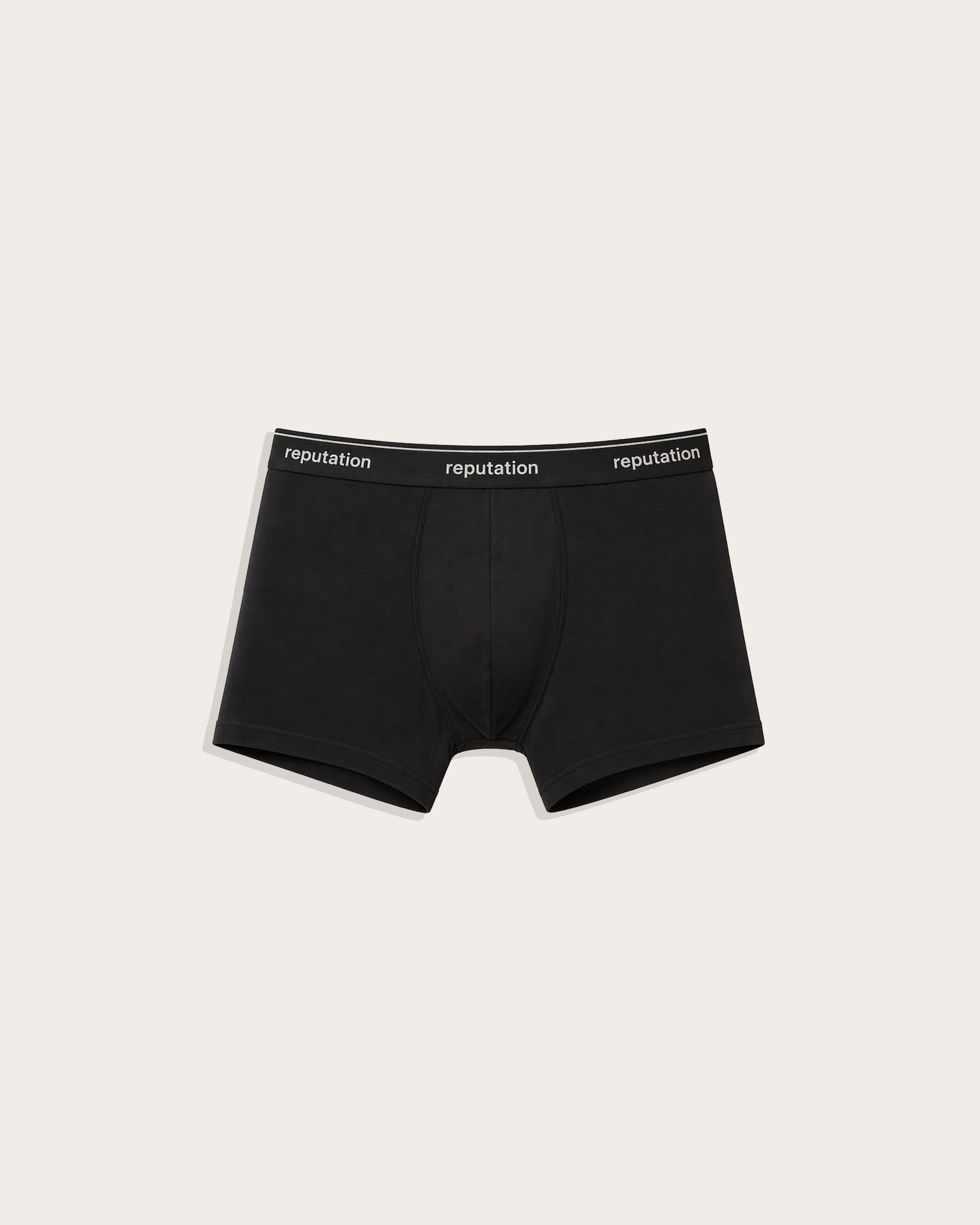 Reputation Signature Boxer Brief 01 in black, flat lay