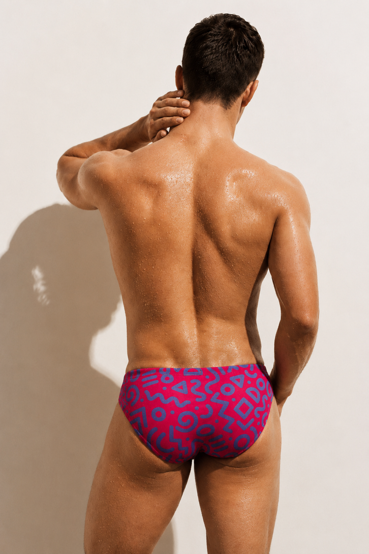 Reputation Signature Swim Brief 02 Glyph, second colorway front view