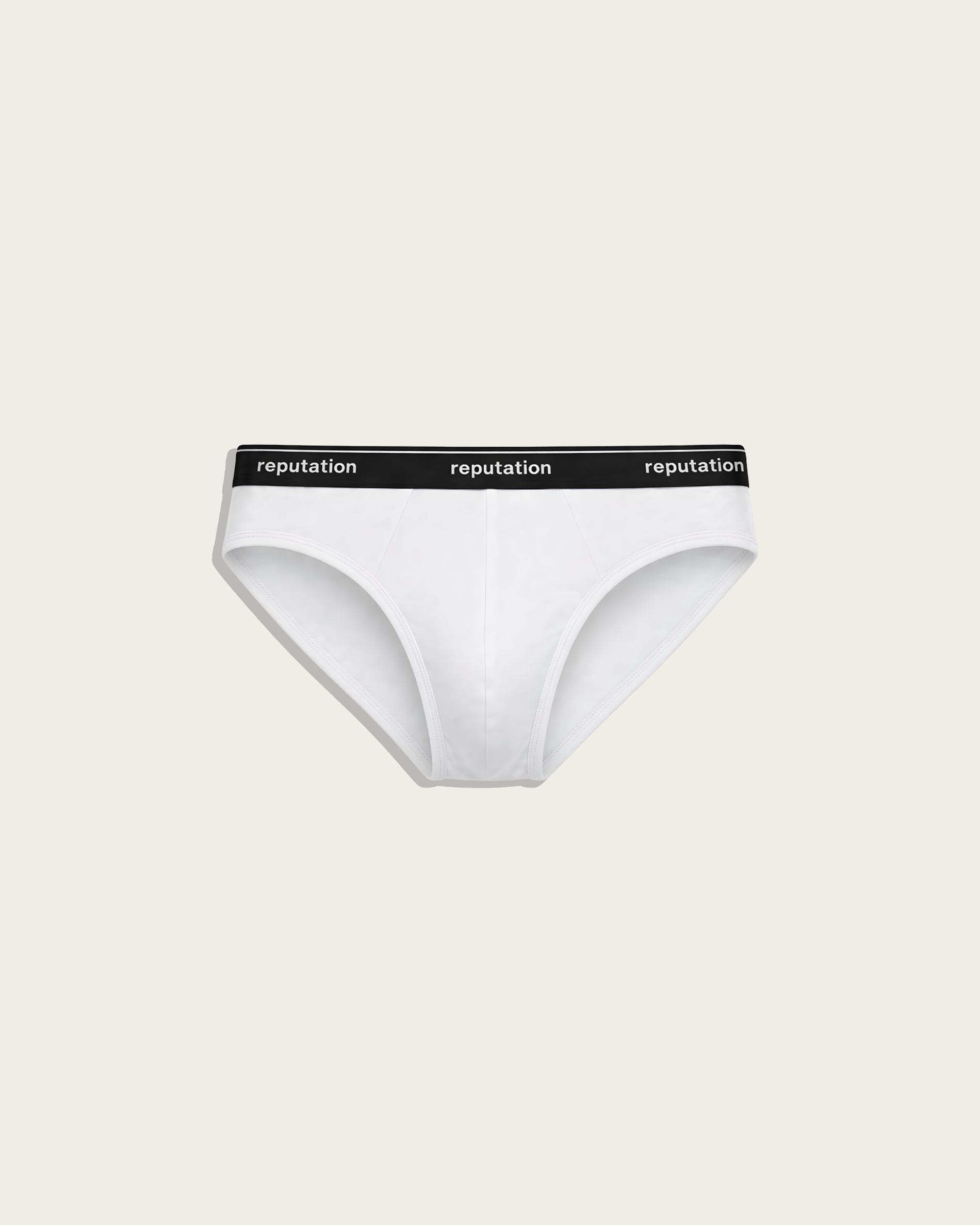 Reputation Signature Brief 01 in white, flat lay