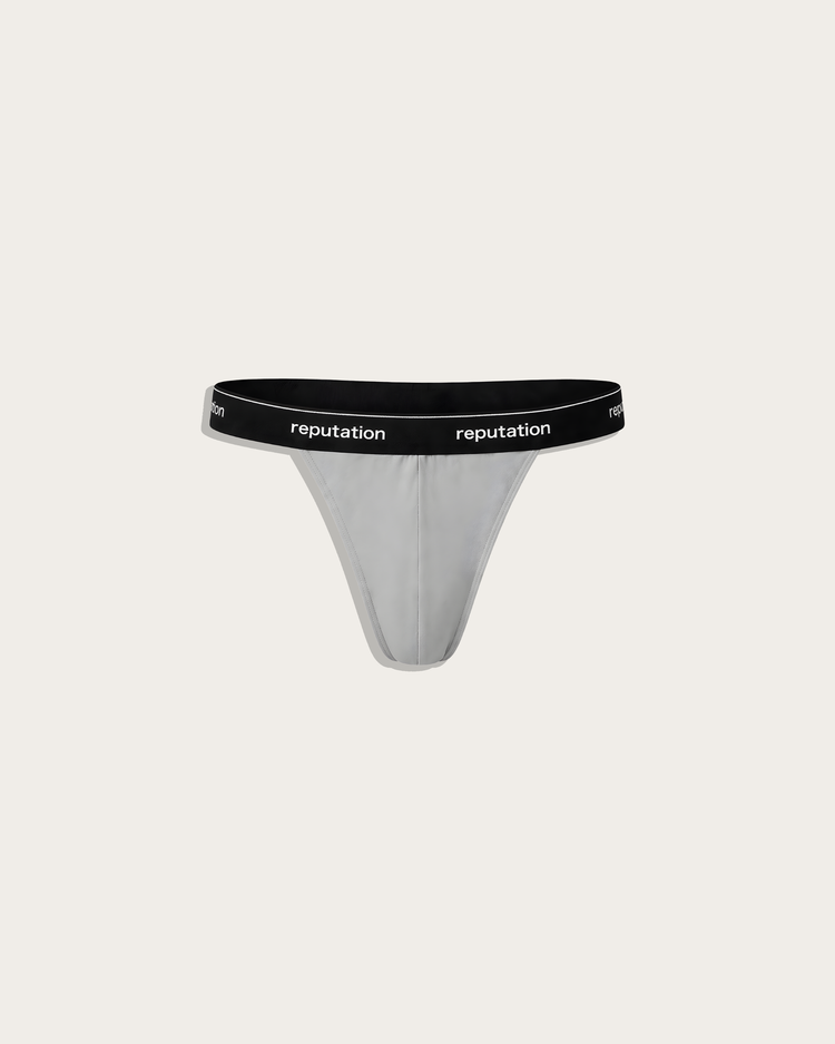 Reputation Signature String 01 in stone gray, flat lay