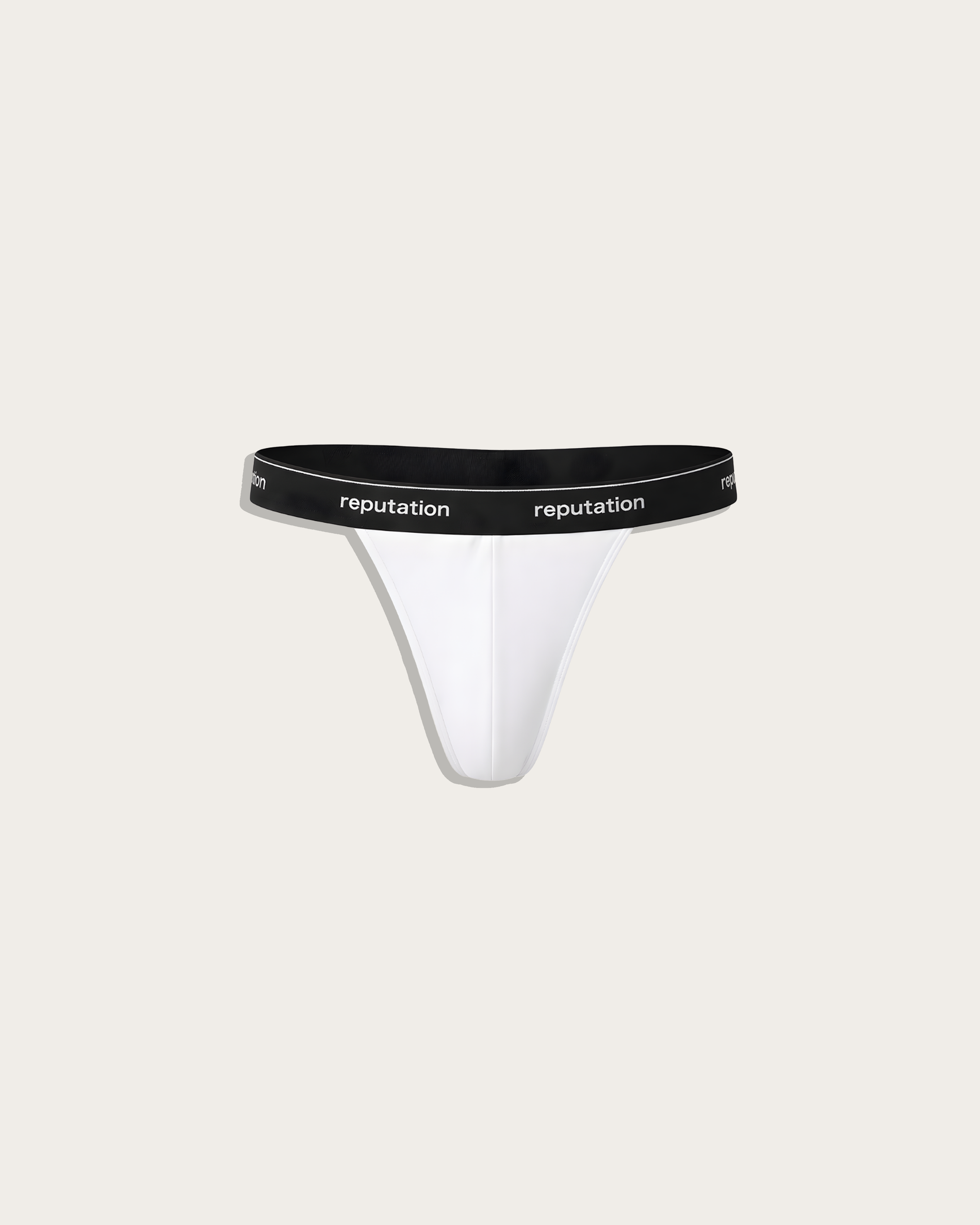 Reputation Signature String 01 in white, flat lay