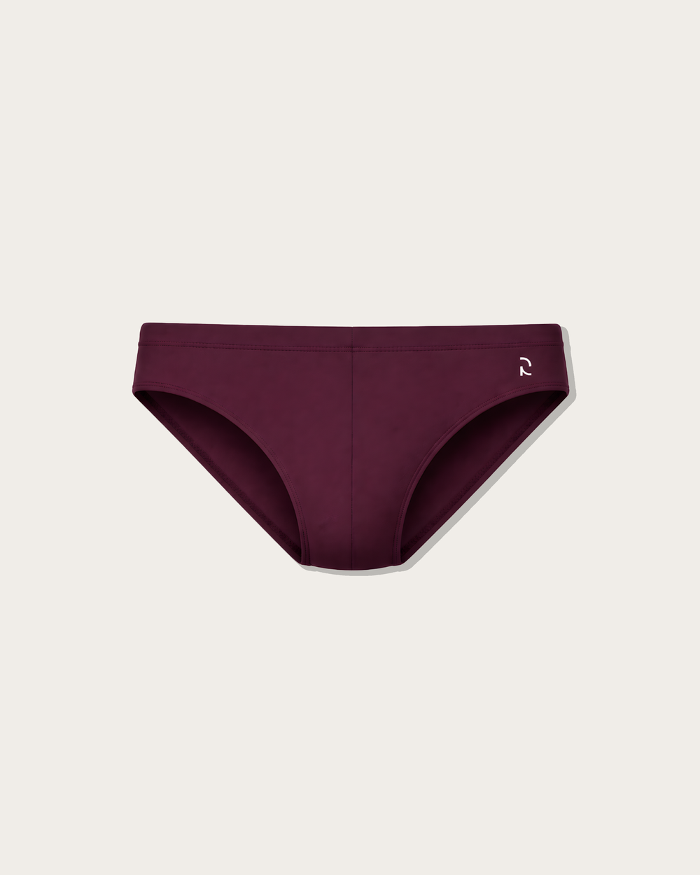 Reputation Signature Swim Brief 01 in noir plum, flat lay